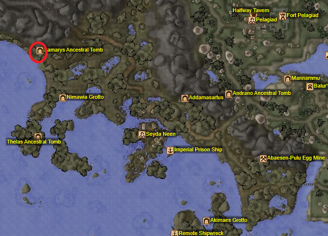 Samarys Ancestral Tomb Map Location